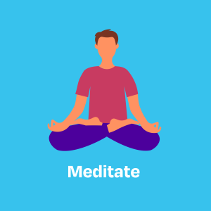 Meditate: Illustration of a person meditating